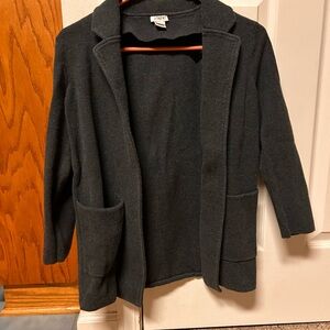 J. Crew Charcoal Knit Sweater Blazer, size small